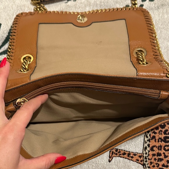 Rebecca Minkoff  Edie flap with woven shoulder chain adjustable cross body bag - Picture 3 of 10